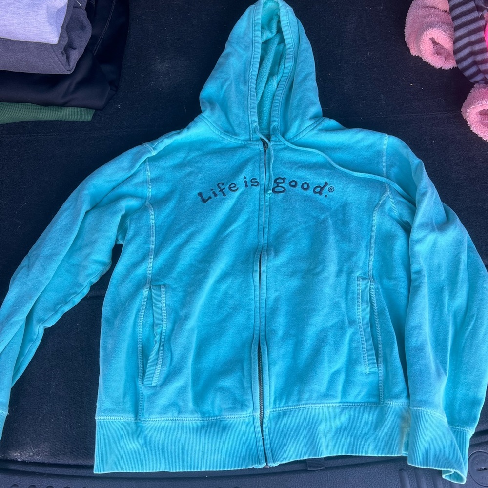 Life is Good zip-up hoodie